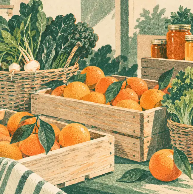 Illustration of specialty markets equipment and workspace